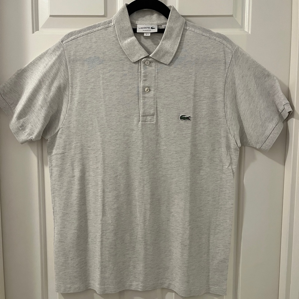 Lacoste Classic Fit L.12.12 Polo - Size 4 (M) - Grey Chine